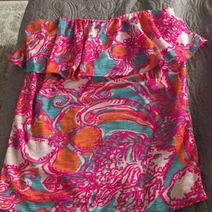 Lilly Pulitzer strapless top